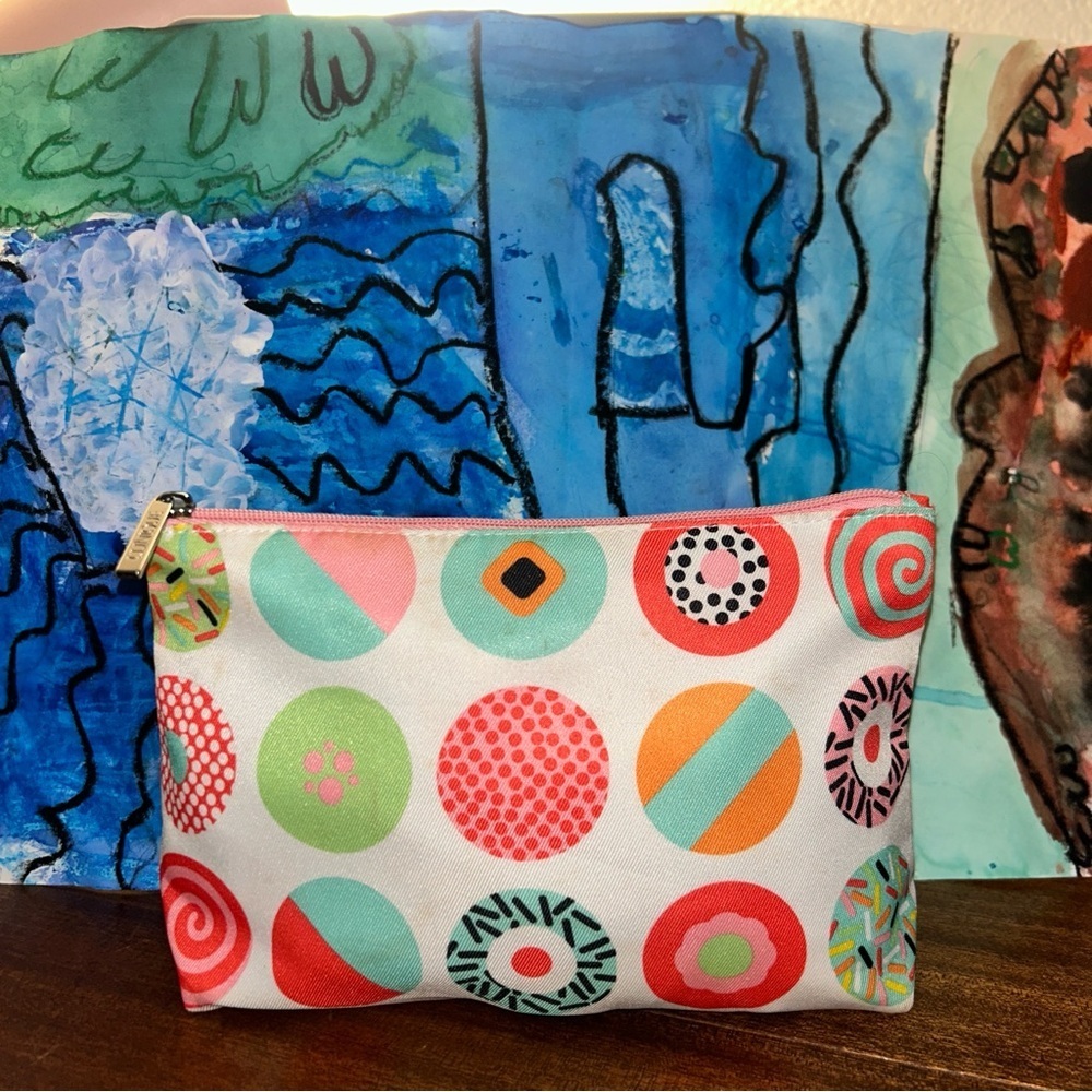 Clinique Multicolor Polka Dot Cosmetic Bag